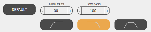 Low pass filter on the Director web interface