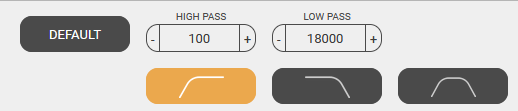 High Pass filter on the Director web interface