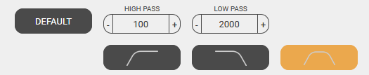 Band pass filter on the Director web interface